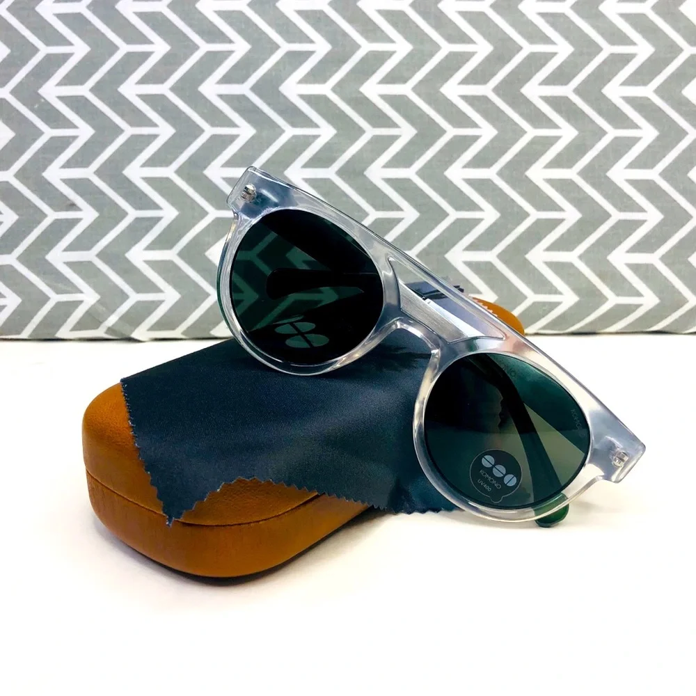 KOMONO Dreyfuss Clear/Silver Sunglasses 🕶 (NEW)